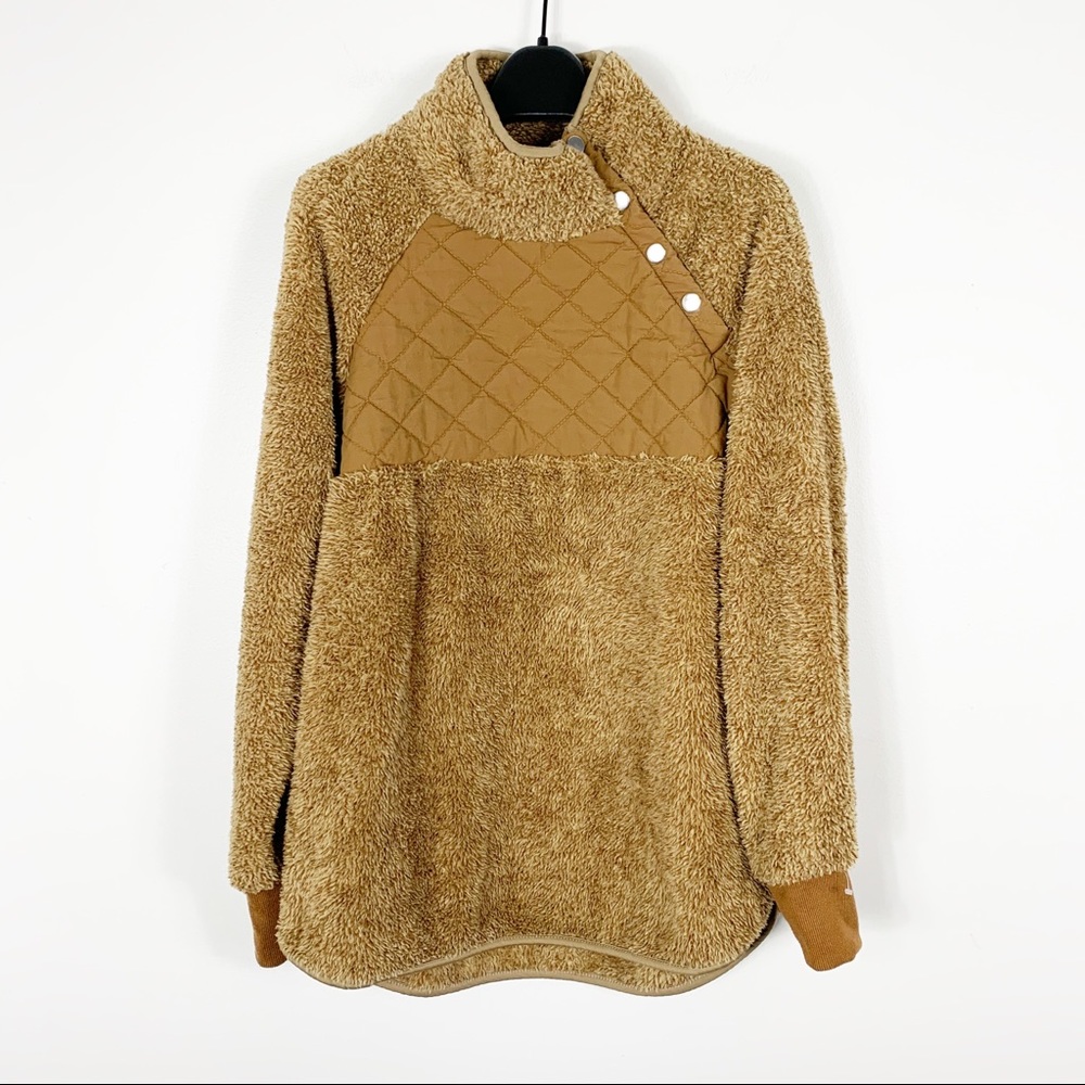 Women’s Sherpa fuzzy fleece pullover sweatshirt